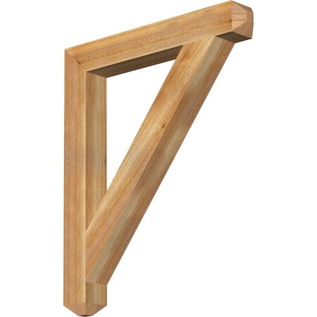 Ekena Millwork Traditional Craftsman Rough Sawn Bracket, Western Red Cedar, 4"W x 30"D x 36"H BKT04X30X36TRA04RWR